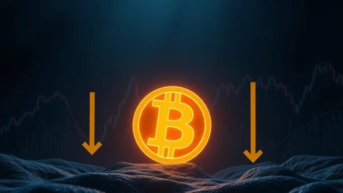 Data visualization showing intensified Bitcoin selling pressure from long-term holders impacting the cryptocurrency market.