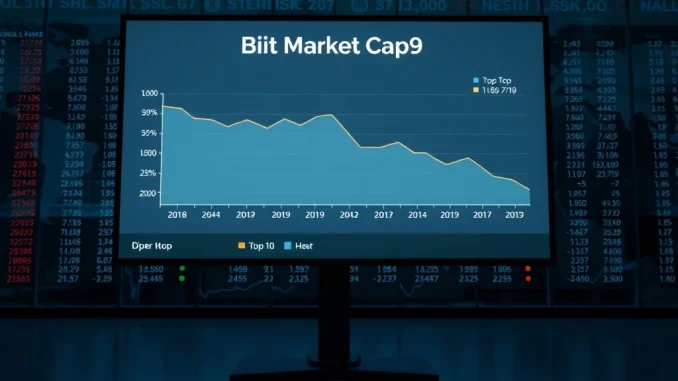 Chart showing Bitcoin's market capitalization falling to 12th place among global assets.