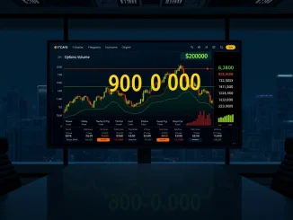 Analyst dashboard showing Bitcoin price chart and $7.7 billion options expiration data.