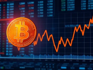 Bitcoin outlook improves as the U.S. Dollar Index graph shows a significant decline.
