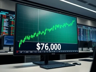 Bitcoin price chart breaking above the $79,000 milestone on a professional trading terminal.