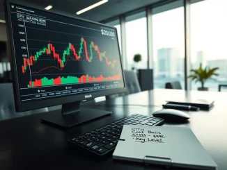 Analyst's chart showing Bitcoin price and the crucial $98,000 level for investment strategy.