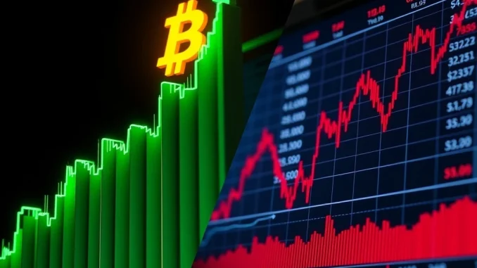 Bitcoin price surge contrasted with a warning signal from cryptocurrency derivatives markets.