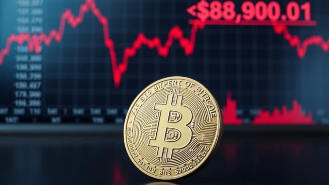 Analysis of Bitcoin price volatility as BTC falls below the $89,000 market threshold.