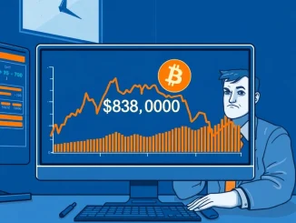 Bitcoin price chart showing a drop below the $87,000 level during market volatility.
