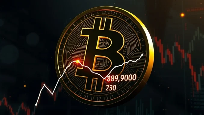 Analysis of Bitcoin price falling below $89,000 in cryptocurrency market trading.