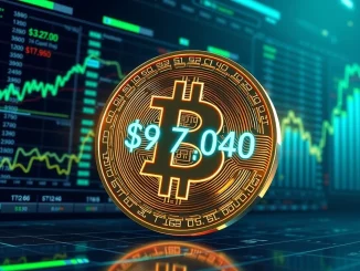 Bitcoin price reaches a new high above $97,000 on major cryptocurrency exchanges.