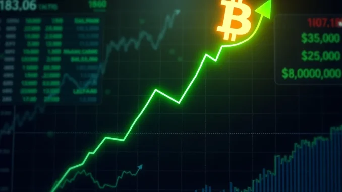 Bitcoin price chart showing a surge past the $89,000 milestone.