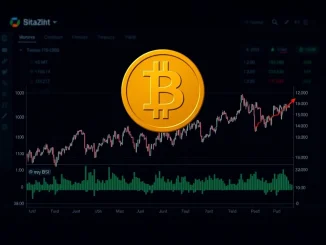 Graphic illustrating the Stochastic RSI indicator signaling a potential Bitcoin reversal alongside Treasury yield data.
