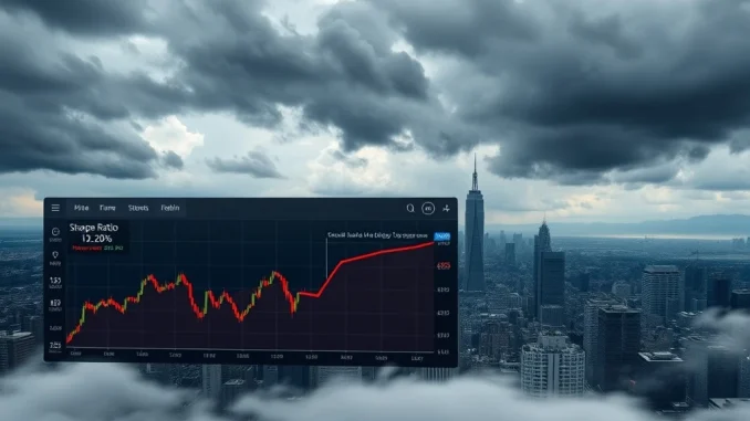 Bitcoin risk-adjusted returns analysis showing deteriorating Sharpe Ratio amid bear market conditions