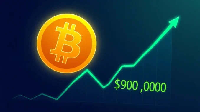 Bitcoin price chart breaking the $90,000 barrier in a detailed market analysis visualization.
