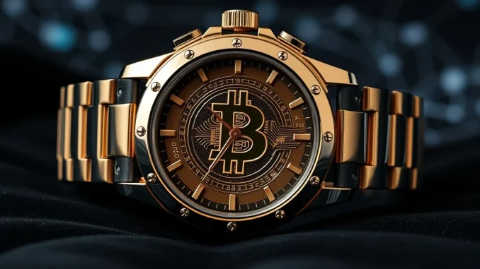 Jacob & Co. Bitcoin watch generating cryptocurrency mining rewards through integrated technology