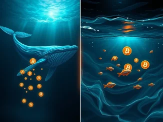 Bitcoin whales accumulating cryptocurrency while retail investors sell during market divergence