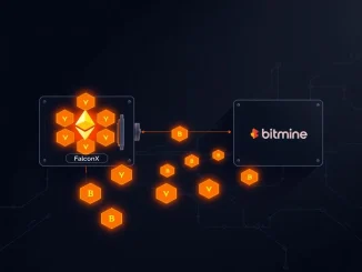 Conceptual visualization of Bitmine's major institutional Ethereum acquisition from FalconX.