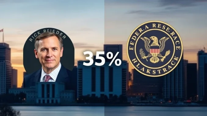 Analysis of BlackRock CIO Rick Rieder as a potential Federal Reserve Chair candidate with 35% prediction market odds.