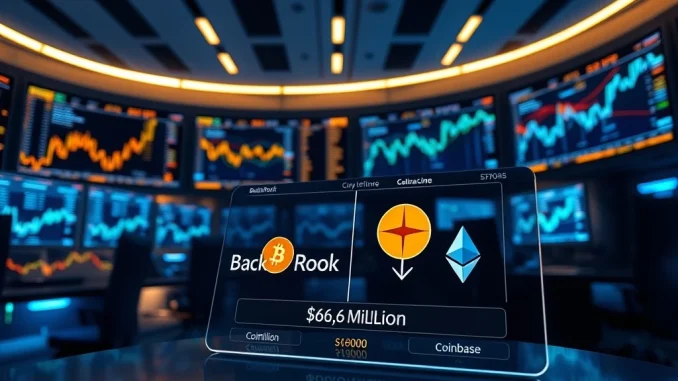 BlackRock's Strategic $66.6M Crypto Move to Coinbase Prime Reveals Unprecedented Institutional Confidence BlackRock's $66.6 million Bitcoin and Ethereum deposit to Coinbase Prime signifies major institutional crypto adoption.