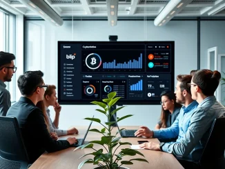 Developers review the Blip on-chain finance app dashboard after securing $6 million in seed funding from Blossom Capital.