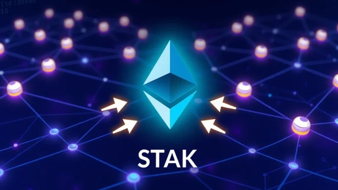 Brevis Incentra platform distributing STAK token rewards on Ethereum blockchain network