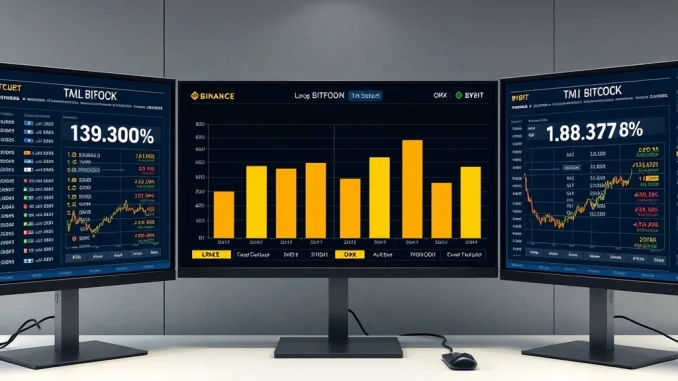 Analysis of BTC perpetual futures long and short ratio data across major cryptocurrency exchanges