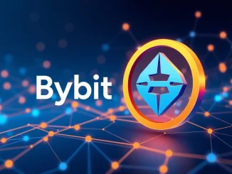 Bybit exchange announces ELON spot listing for cryptocurrency trading with blockchain network visualization