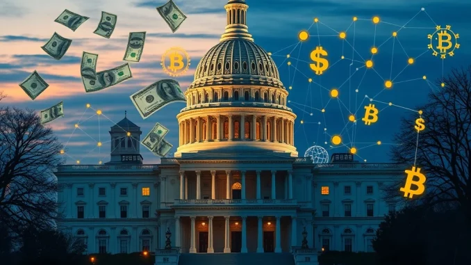 U.S. Capitol building representing the Clarity Act's political division over cryptocurrency regulation