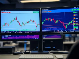 Chart showing the CME Bitcoin futures price gap of $2,940 between weekly sessions.