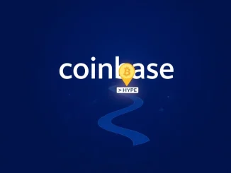 Coinbase listing roadmap graphic highlighting the addition of the HYPE cryptocurrency token for potential future trading.