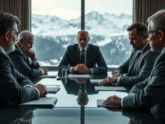 Coinbase CEO Brian Armstrong faces a cold reception from top U.S. bankers at the Davos Forum.