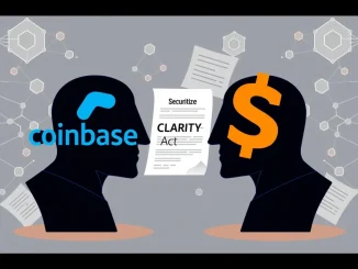 Coinbase CLARITY Act opposition analysis showing regulatory competition with Securitize in cryptocurrency market