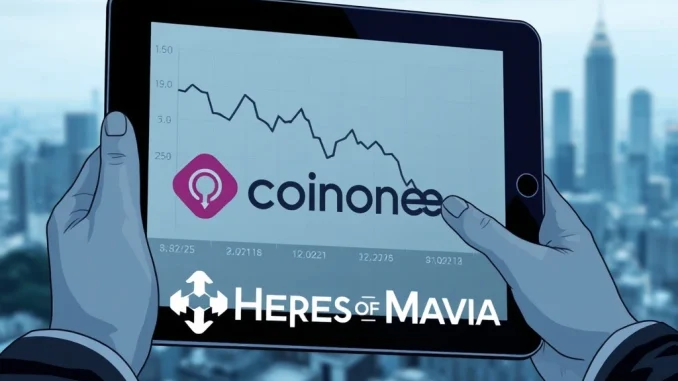 Coinone exchange delists Heroes of Mavia MAVIA token affecting cryptocurrency investors