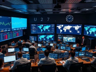 CoinPulseHQ cryptocurrency news service control room operating 24/7 with real-time market coverage