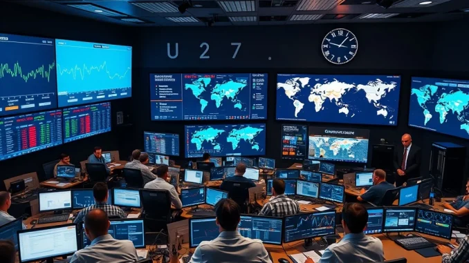 CoinPulseHQ cryptocurrency news service control room operating 24/7 with real-time market coverage