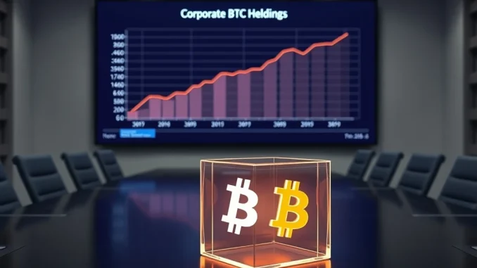 Chart showing the growth of corporate Bitcoin reserves reaching 1.91 million BTC
