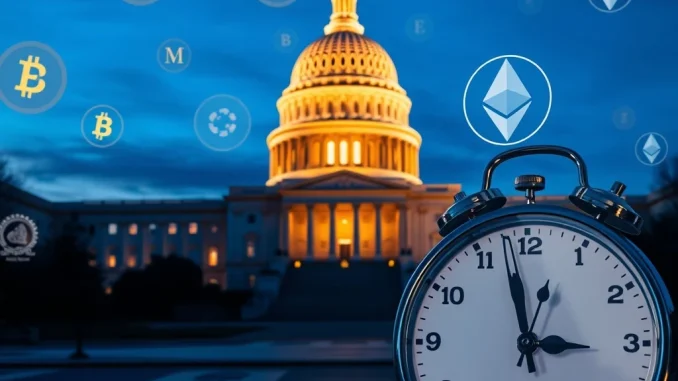 Urgent warning about cryptocurrency market structure bill deadline from White House adviser with Capitol background