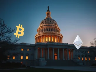 US Capitol building representing cryptocurrency legislation delay after Coinbase withdrawal from Clarity Act markup