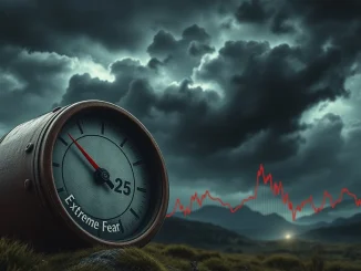 Crypto Fear & Greed Index stuck at 25 signifies prolonged extreme fear in digital asset markets.