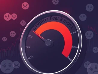 Visualization of the Crypto Fear & Greed Index showing a dramatic drop into the extreme fear zone.