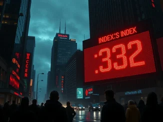 The Crypto Fear & Greed Index indicates a fearful cryptocurrency market sentiment at a score of 32.