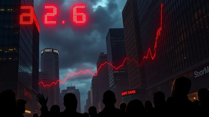 Crypto Fear & Greed Index plunging to 26 signifies intense market fear and investor anxiety.