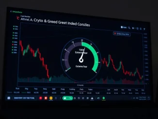 Crypto Fear and Greed Index showing extreme fear level at 16 as Bitcoin price declines
