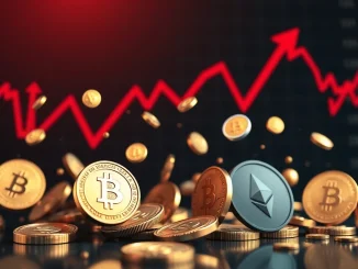 Illustration of a $114 million cryptocurrency futures liquidation cascade during market volatility.