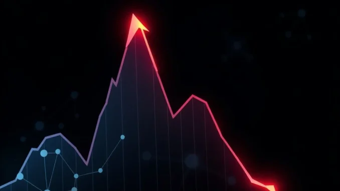 Graphic representing $106 million in cryptocurrency futures liquidated during a period of high market volatility.