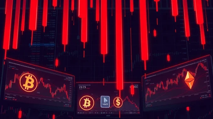 Massive cryptocurrency futures liquidations causing market volatility across Bitcoin and Ethereum trading
