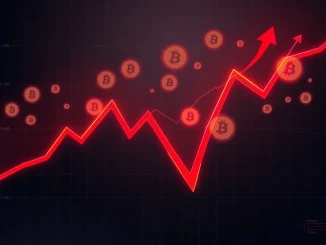 Graphic representing the $130 million cryptocurrency futures liquidation event and market volatility.