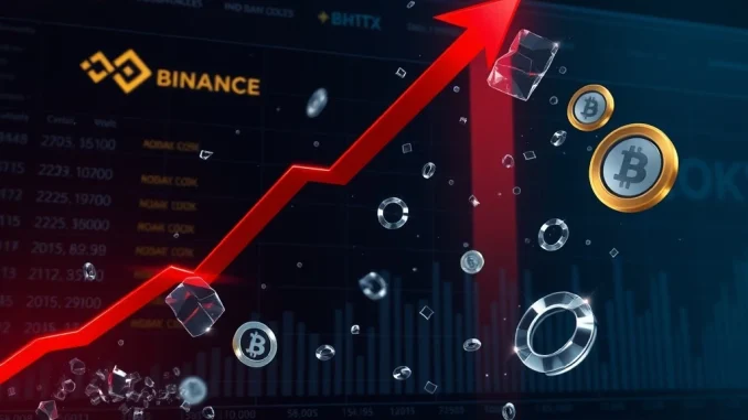 Graphic representing $777 million in cryptocurrency futures liquidated during high market volatility.