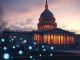 U.S. Capitol with crypto symbols representing the Clarity Act market structure bill legislation debate