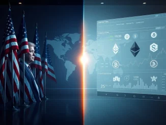 Symbolic transition from political crypto sentiment to institutional fundamentals and utility-driven market structure.