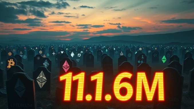 Analysis of the 11.6 million cryptocurrency failures reported by CoinGecko and the state of the crypto market.