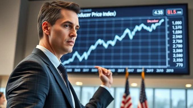 Analyst reviews US Producer Price Index data showing a 0.5% December increase, exceeding inflation forecasts.