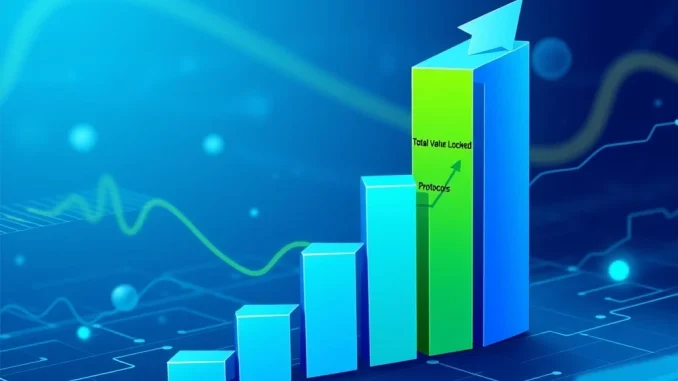 Growth of DeFi lending protocols' share of Total Value Locked, showing increased dominance in decentralized finance.